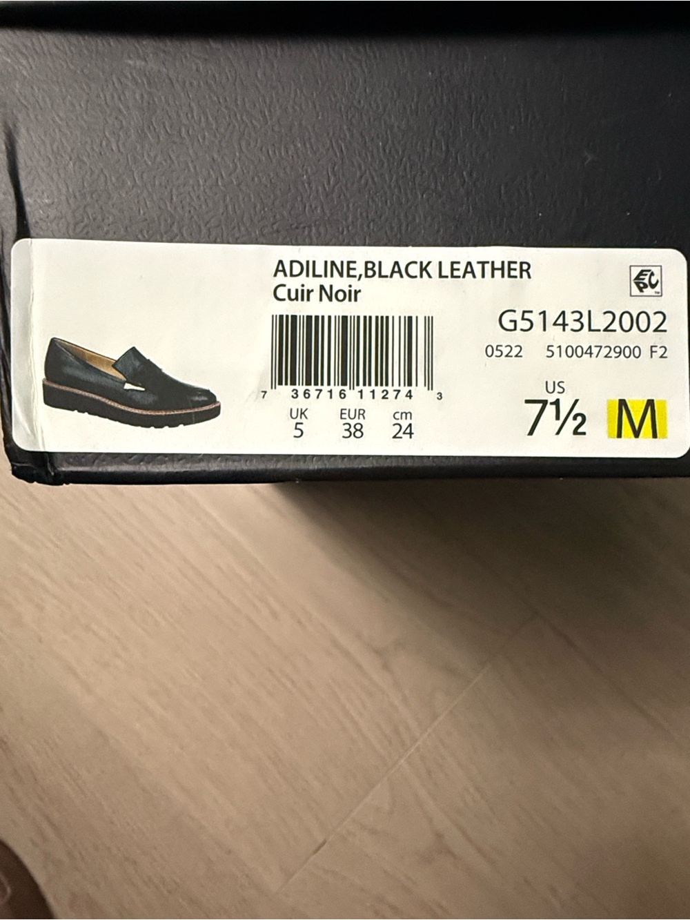 Naturalizer Adiline Black Leather Platform Loafers G5143L2002 - Picture 3 of 3